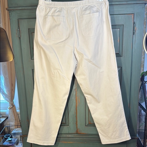 Like New! J. Jill Cream Chinos Lightweight Casual Pants Pull on Size M - Picture 5 of 9